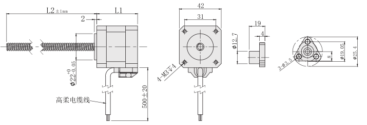 42絲杆麻豆视频APP免费版外形尺寸圖