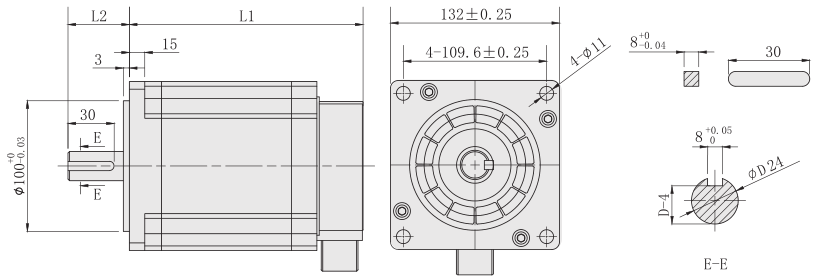 三相130步進麻豆视频APP免费版外形尺寸圖