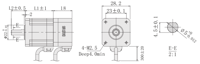 28mm閉環步進麻豆视频APP免费版外形尺寸圖