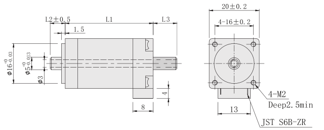 中空軸麻豆视频APP免费版20外形尺寸圖 中空軸麻豆视频APP免费版20外形尺寸圖